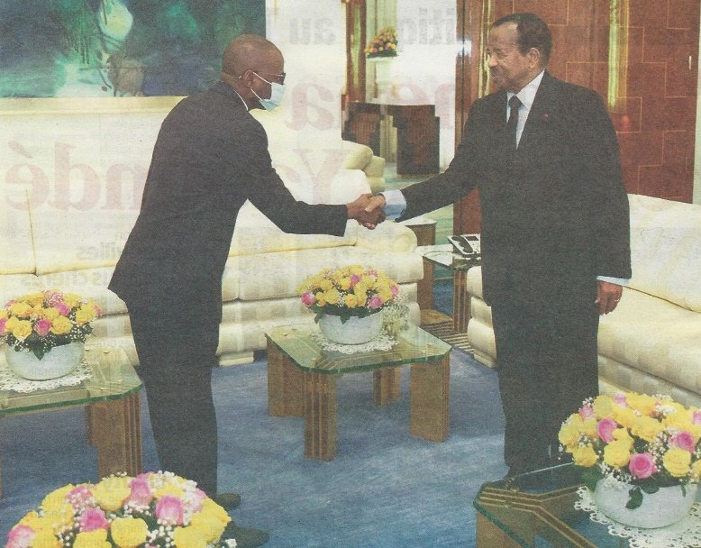 Le Ministre des Finances et du Budget du Tchad, M. TAHIR HAMID NGUILIN, en audience chez le Président Paul BIYA